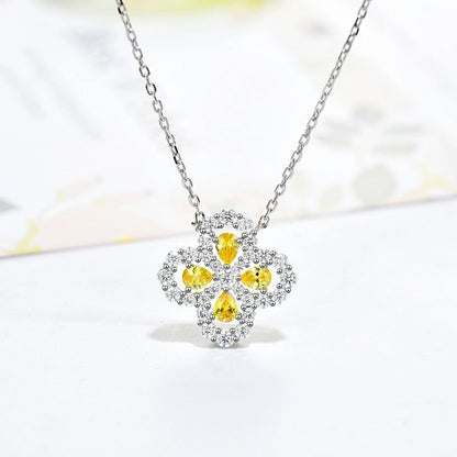 [Elara]HALSKETTE LOOP FULL MOTIF DIAMANT 16MM MEHRERE FARBEN