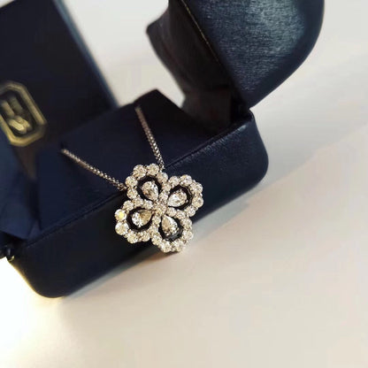 [Elara]HALSKETTE LOOP FULL MOTIF DIAMANT 16MM MEHRERE FARBEN