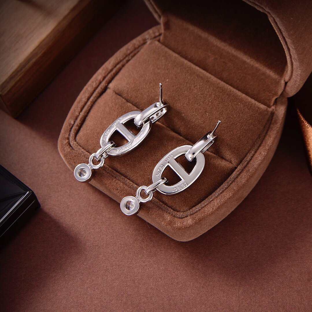 [Elara]HM CHAINE DIAMOND EARRINGS