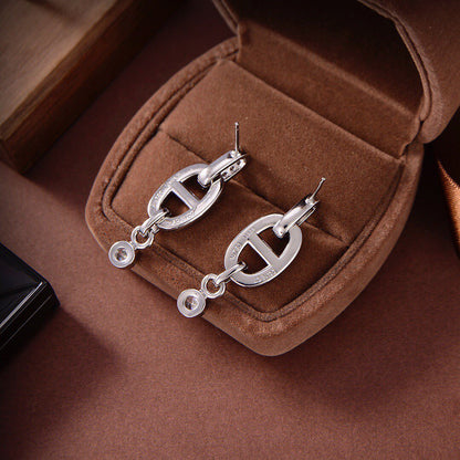 [Elara]HM CHAINE DIAMOND EARRINGS