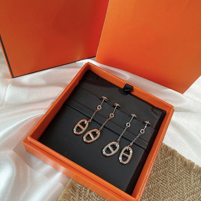 [Elara]CHAINE TASSEL EARRINGS