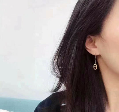 [Elara]CHAINE TASSEL EARRINGS