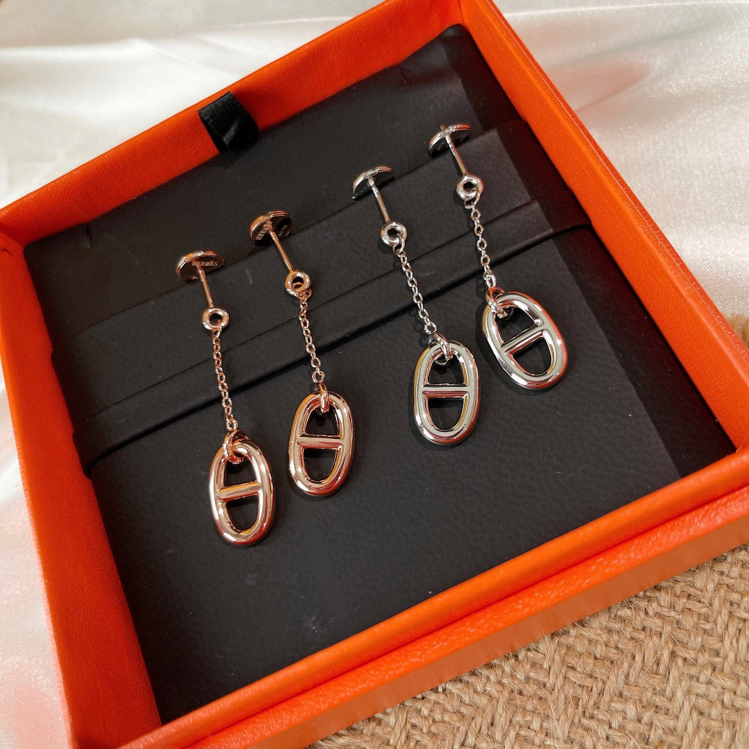 [Elara]CHAINE TASSEL EARRINGS