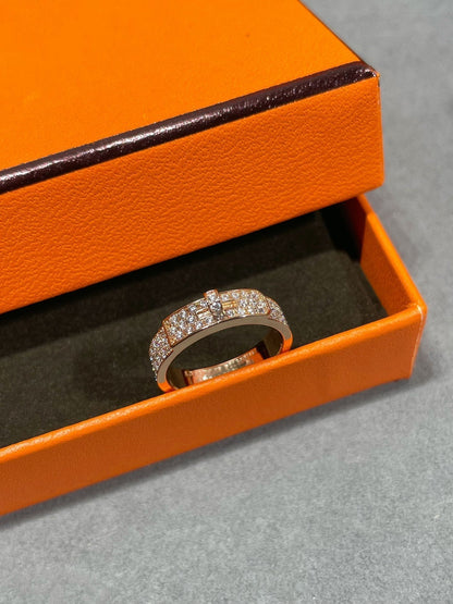[Elara]KELLY ROSE GOLD DIAMOND RING