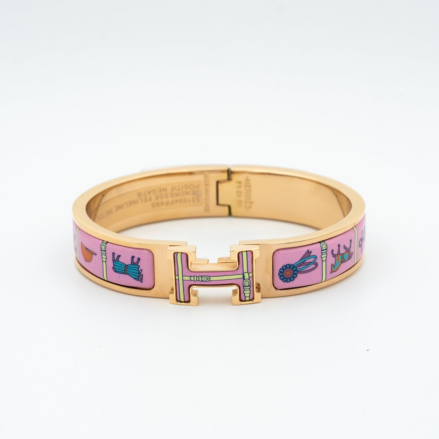 [Elara]H ROSE GOLD BRACELET PINK CERAMIC