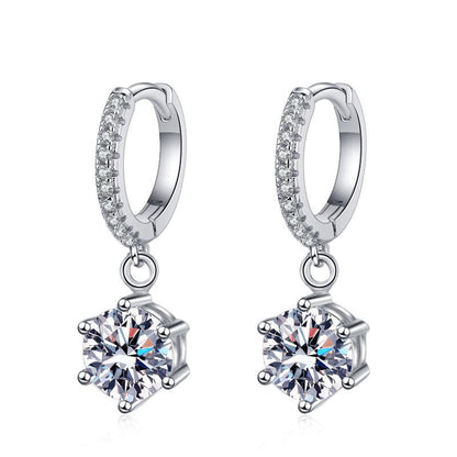 [Elara]CLASSIC 6-PRONG MOISSANITE DROP EARRINGS