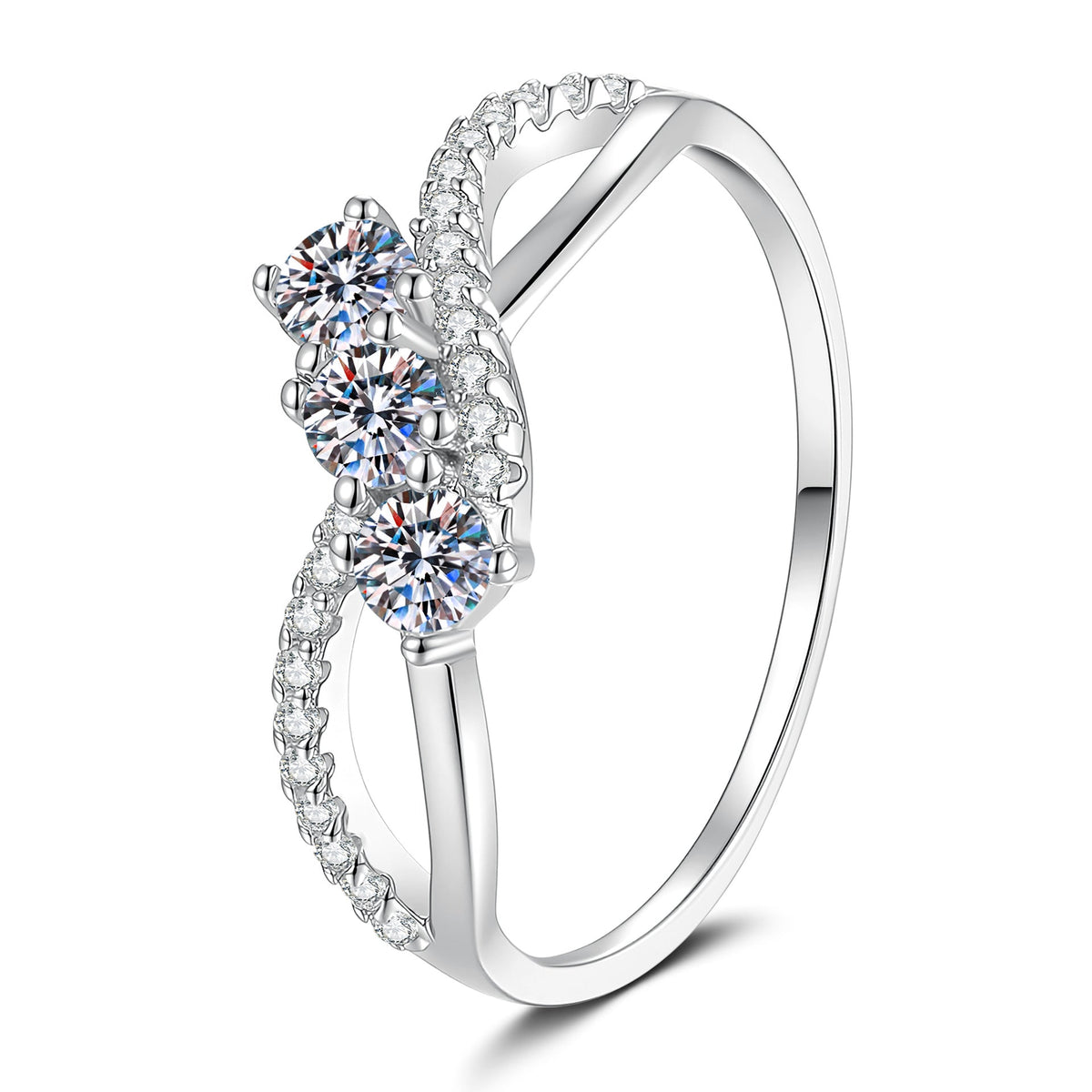 [Elara]INTERTWINING LOVE MOISSANITE RING