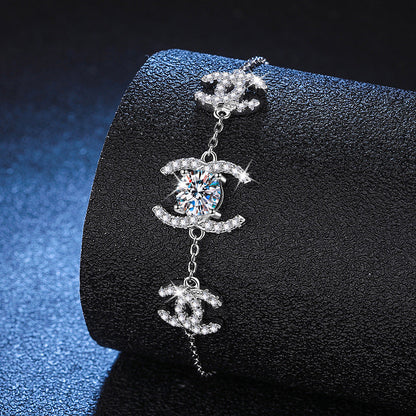 [Elara]CLASSIC INTERLOCKING MOISSANITE BRACELET