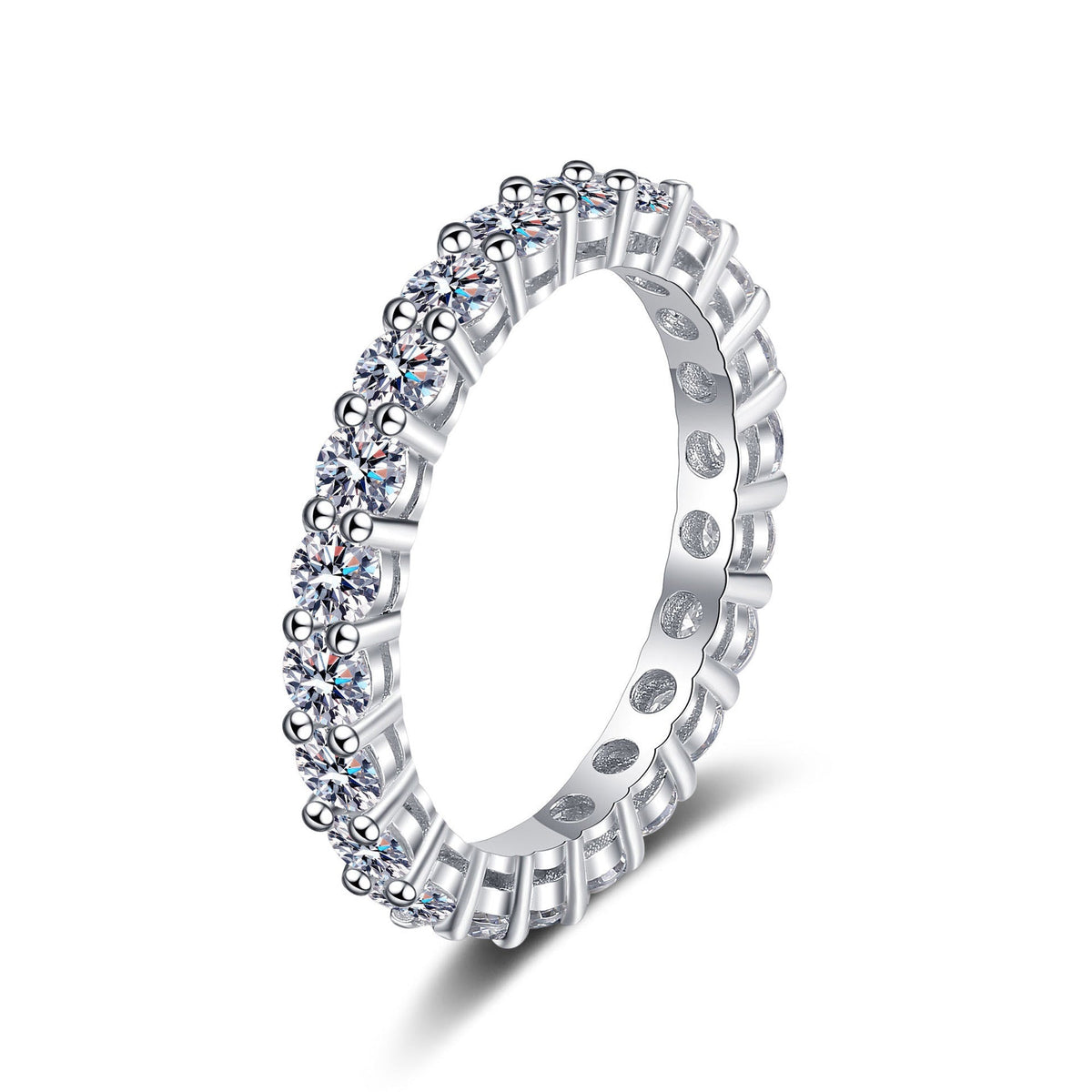 [Elara]LUXURIOUS 2.2 CARAT FULL ETERNITY MOISSANITE RING