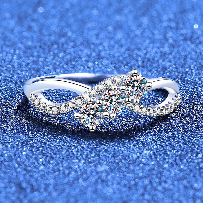 [Elara]INTERTWINING LOVE MOISSANITE RING