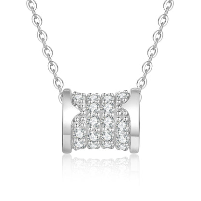 [Elara]FULL-PAVE "HOURGLASS" MOISSANITE NECKLACE
