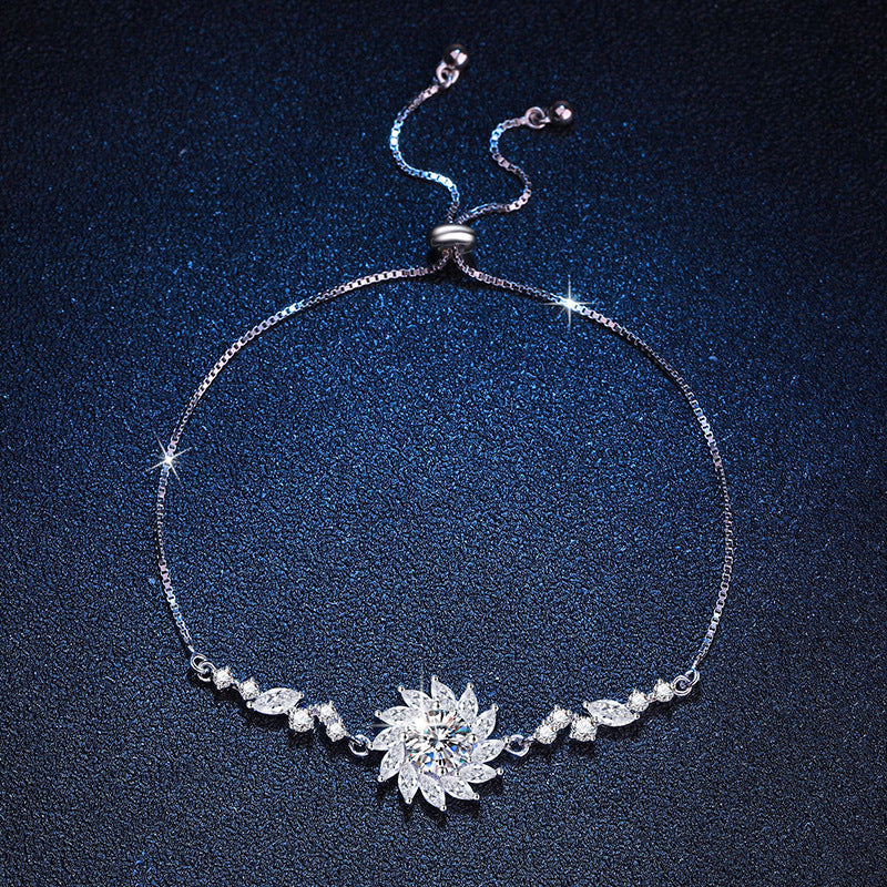 [Elara]RADIANT SUNFLOWER MOISSANITE BRACELET