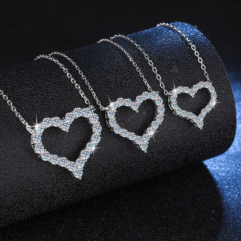 [Elara]ROMANTIC HEART MOISSANITE PENDANT NECKLACE