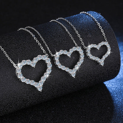 [Elara]ROMANTIC HEART MOISSANITE PENDANT NECKLACE