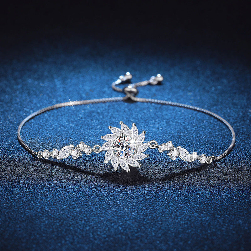 [Elara]RADIANT SUNFLOWER MOISSANITE BRACELET