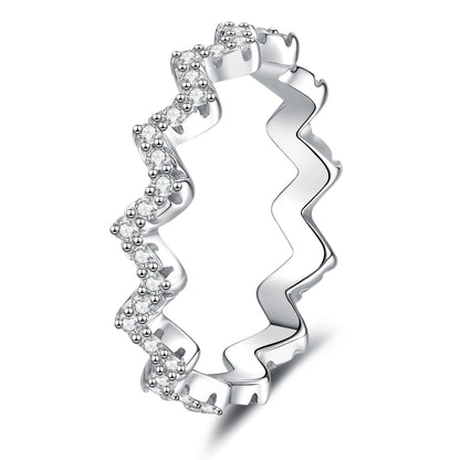 [Elara]CHIC WAVY MOISSANITE ETERNITY RING