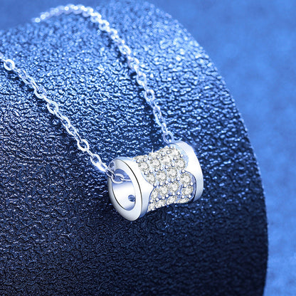 [Elara]FULL-PAVE "HOURGLASS" MOISSANITE NECKLACE