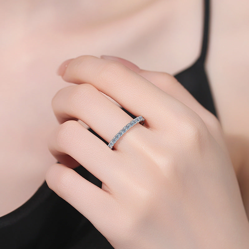 [Elara]DAINTY 0.87CT FULL ETERNITY MOISSANITE RING