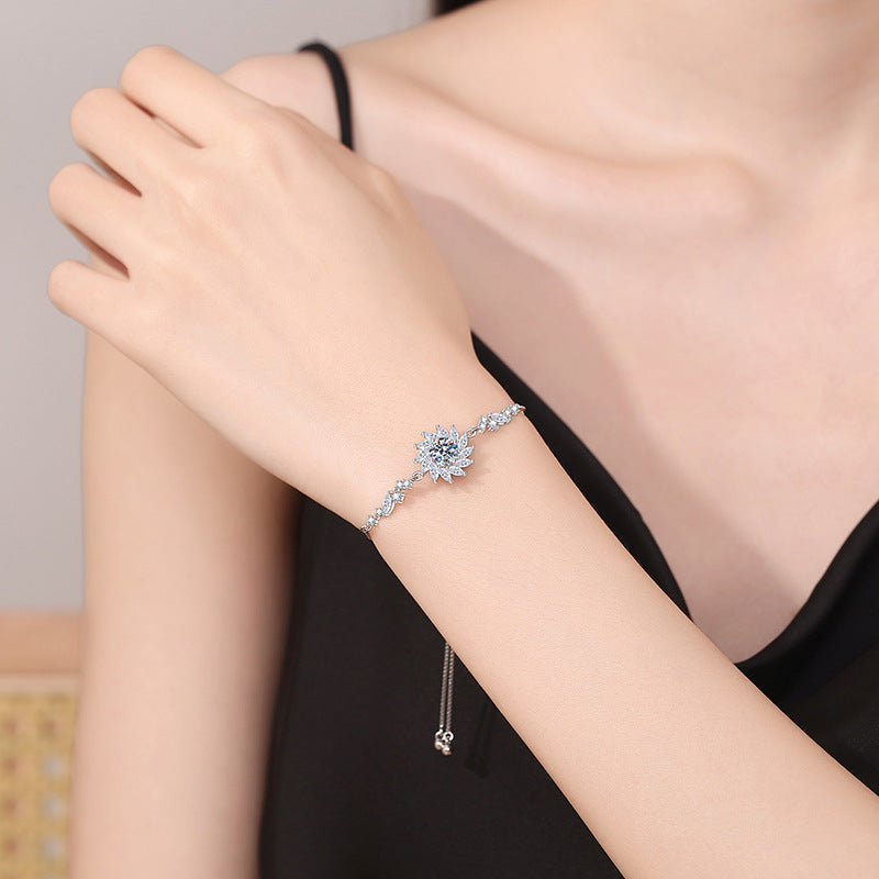 [Elara]RADIANT SUNFLOWER MOISSANITE BRACELET