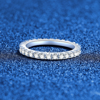 [Elara]DAINTY 0.87CT FULL ETERNITY MOISSANITE RING