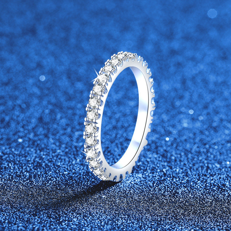 [Elara]DAINTY 0.87CT FULL ETERNITY MOISSANITE RING