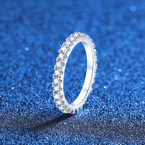 [Elara]DAINTY 0.87CT FULL ETERNITY MOISSANITE RING