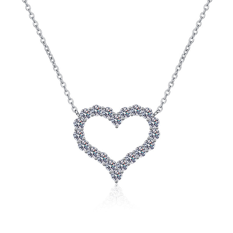 [Elara]ROMANTIC HEART MOISSANITE PENDANT NECKLACE