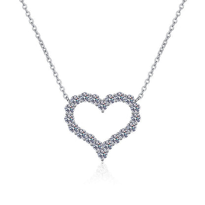 [Elara]ROMANTIC HEART MOISSANITE PENDANT NECKLACE