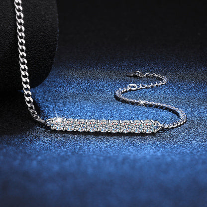 [Elara]SMILING CURVE MOISSANITE BRACELET