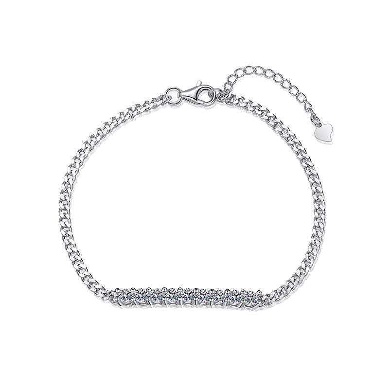 [Elara]SMILING CURVE MOISSANITE BRACELET