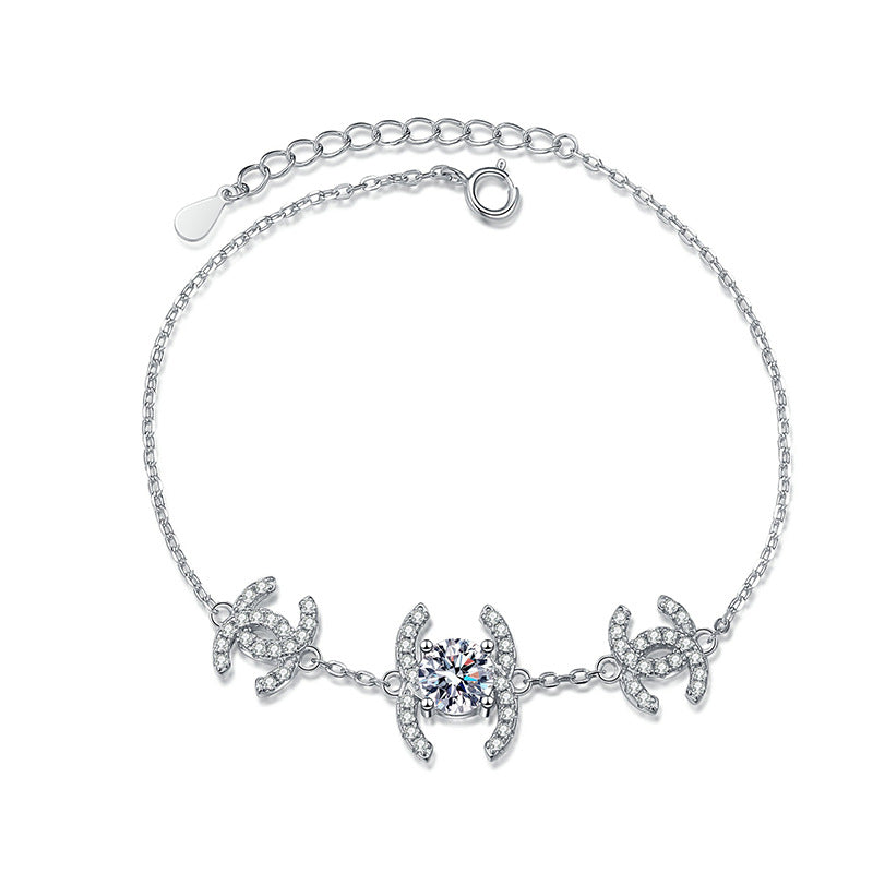[Elara]CLASSIC INTERLOCKING MOISSANITE BRACELET
