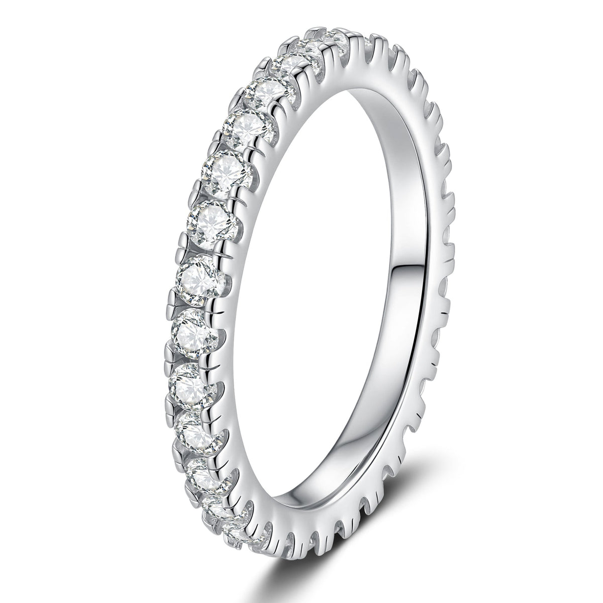 [Elara]DAINTY 0.87CT FULL ETERNITY MOISSANITE RING