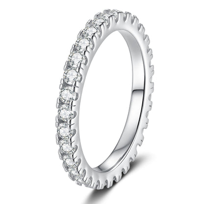 [Elara]DAINTY 0.87CT FULL ETERNITY MOISSANITE RING