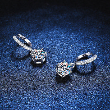 [Elara]CLASSIC 6-PRONG MOISSANITE DROP EARRINGS