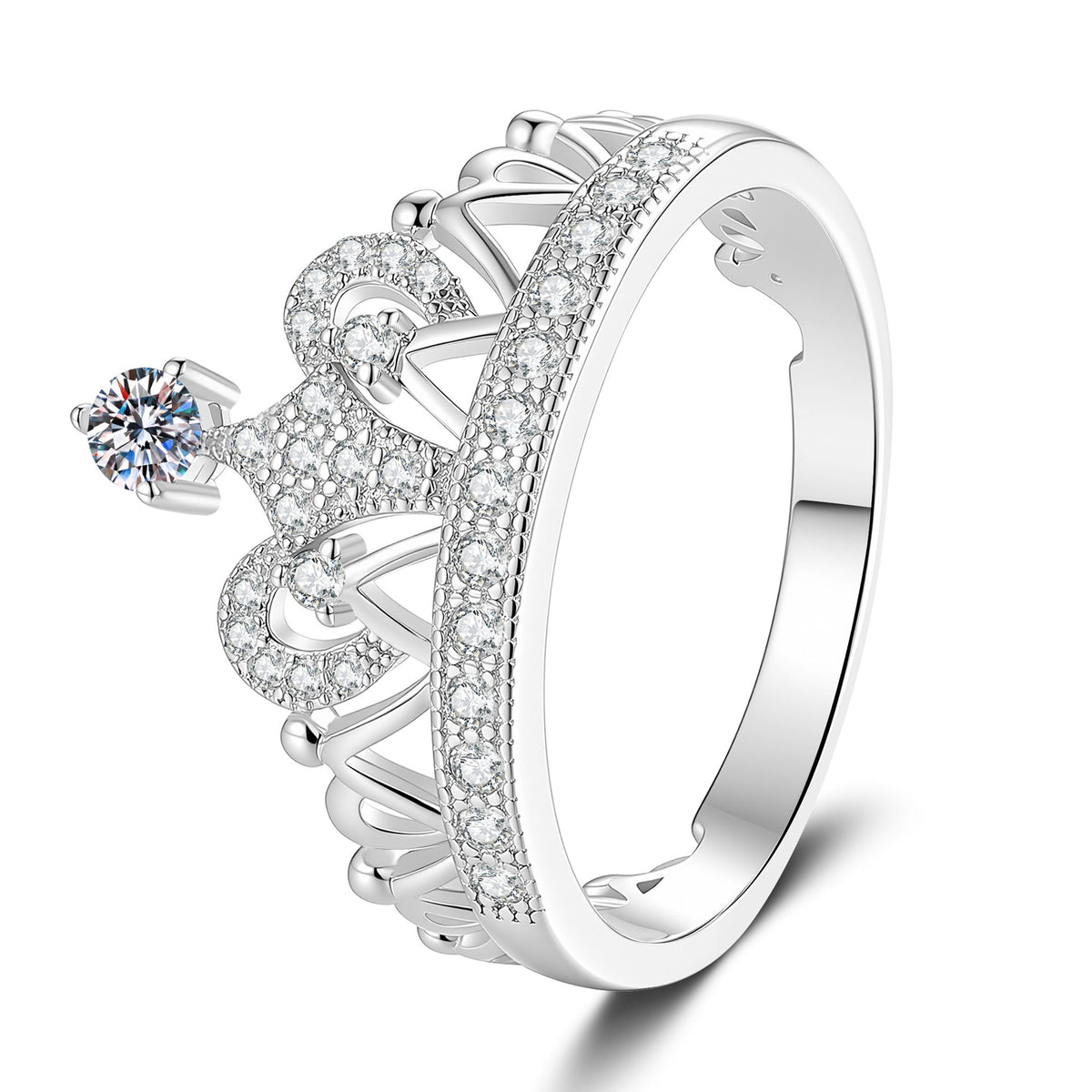 [Elara]DREAMY CROWN MOISSANITE RING - 1.2CT ELEGANT PRINCESS STYLE