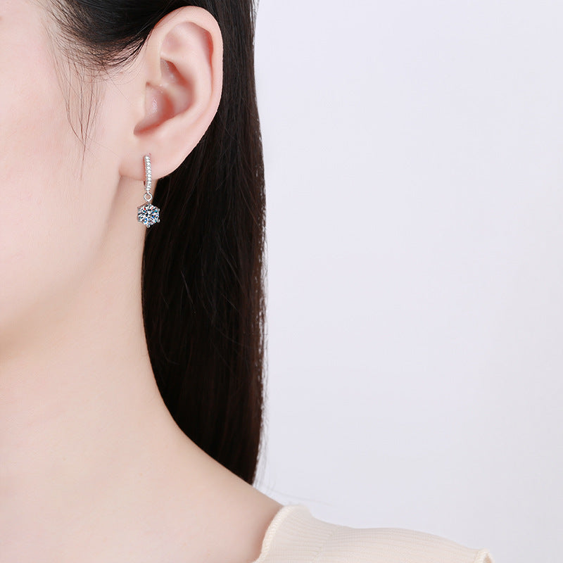 [Elara]CLASSIC 6-PRONG MOISSANITE DROP EARRINGS