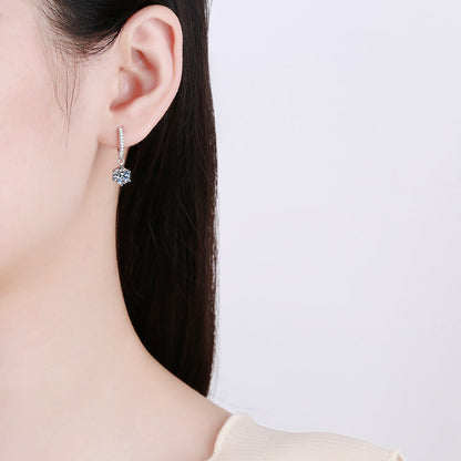 [Elara]CLASSIC 6-PRONG MOISSANITE DROP EARRINGS