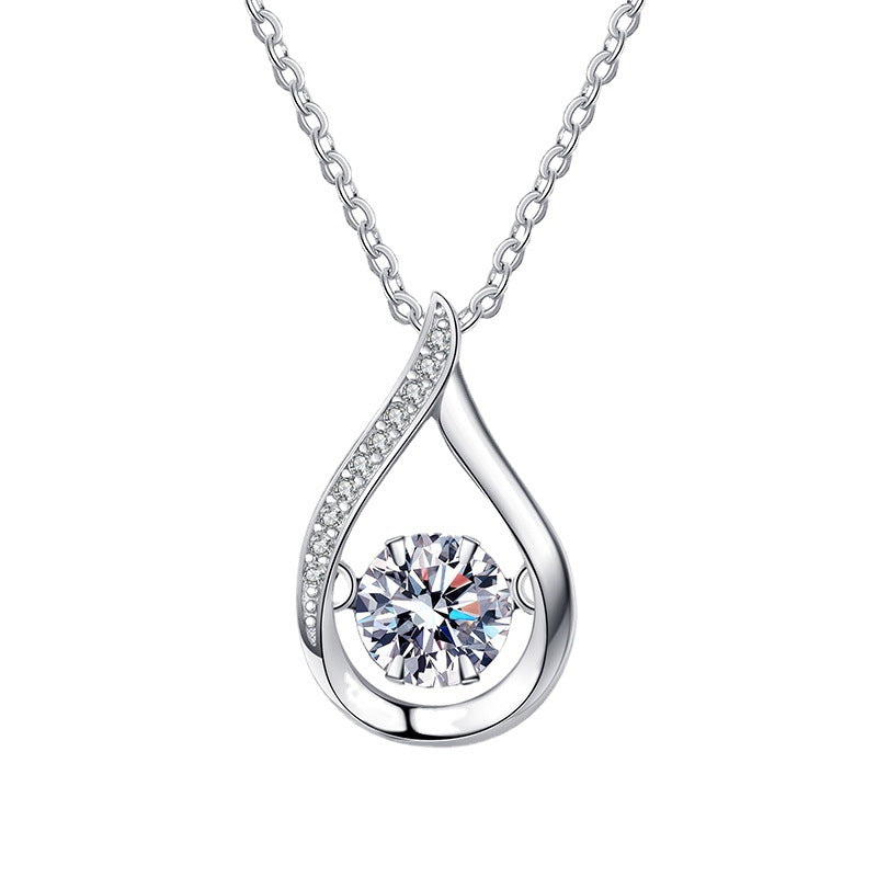 [Elara]DANCING WATER DROP MOISSANITE NECKLACE