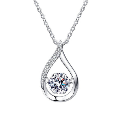 [Elara]DANCING WATER DROP MOISSANITE NECKLACE