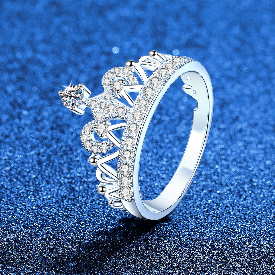 [Elara]DREAMY CROWN MOISSANITE RING - 1.2CT ELEGANT PRINCESS STYLE