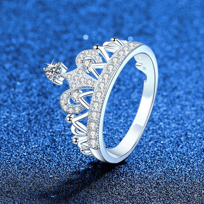 [Elara]DREAMY CROWN MOISSANITE RING - 1.2CT ELEGANT PRINCESS STYLE