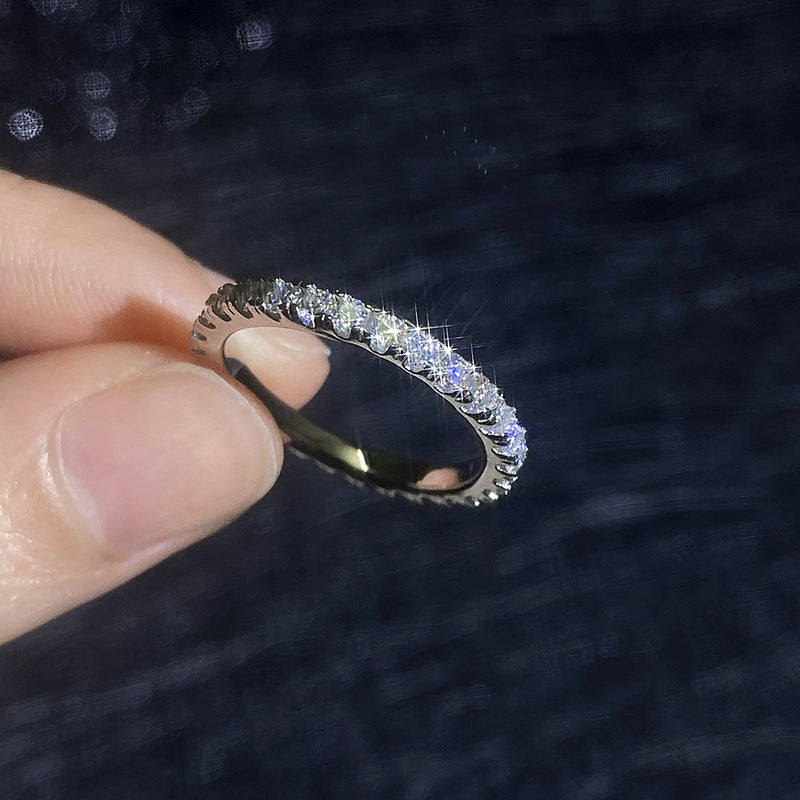 [Elara]DAINTY 0.87CT FULL ETERNITY MOISSANITE RING