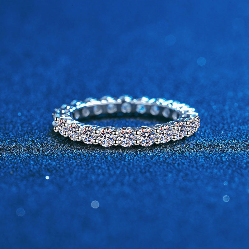 [Elara]LUXURIOUS 2.2 CARAT FULL ETERNITY MOISSANITE RING