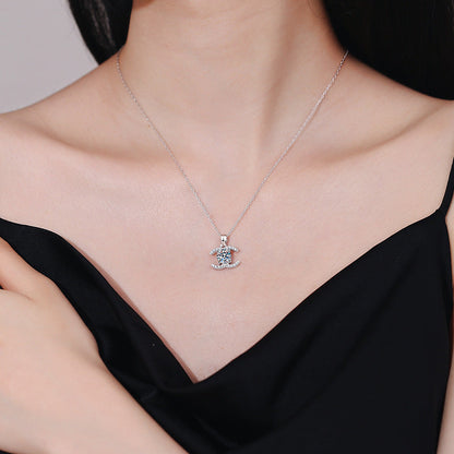 [Elara]CLASSIC INTERLOCKING MOISSANITE PENDANT NECKLACE