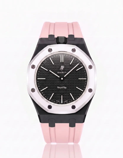 [Elara]SILICONE STRAP & CASE ROYAL POP OCHO NEGRO(カスタマイズカラー)