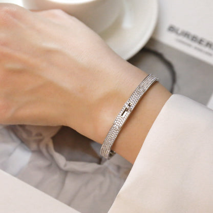 [Elara]KELLY BRACELET DIAMOND PAVED
