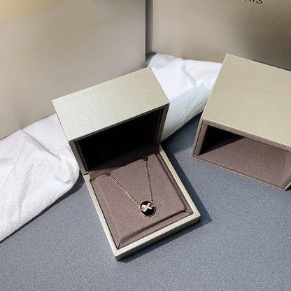 [Elara]JEUX DE ROSE GOLD DIAMOND NECKLACE