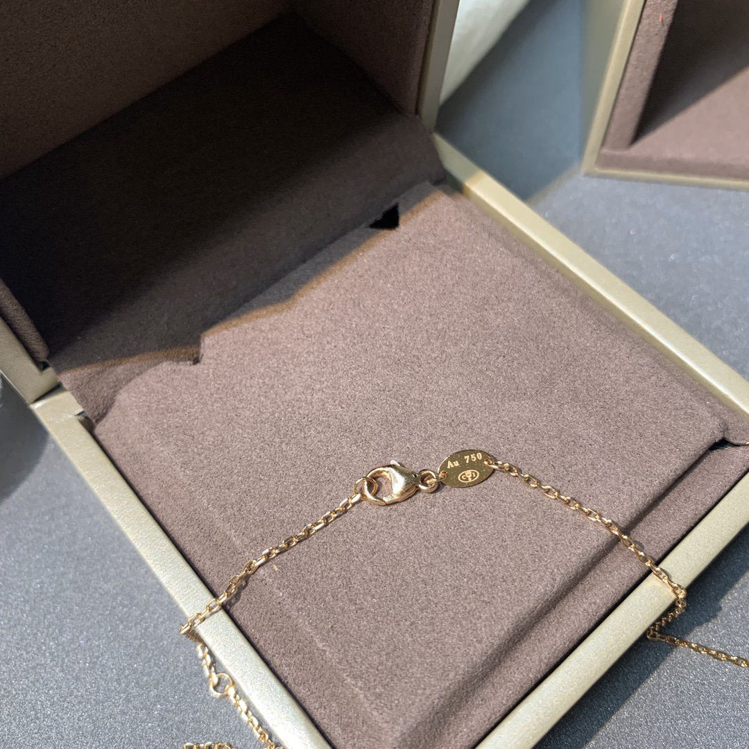 [Elara]JEUX DE ROSE GOLD DIAMOND NECKLACE