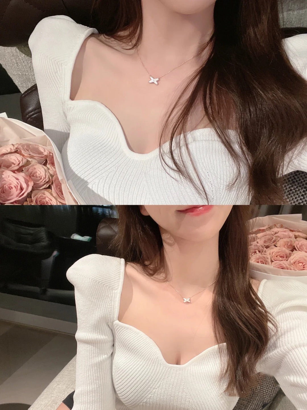 [Elara]JEUX DE NECKLACE 1 DIAMOND