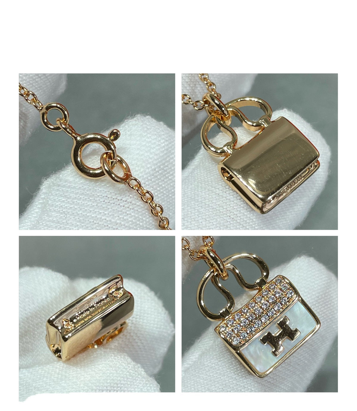 [Elara]H CIRCE MOISSANITE PENDANT NECKLACE GOLD